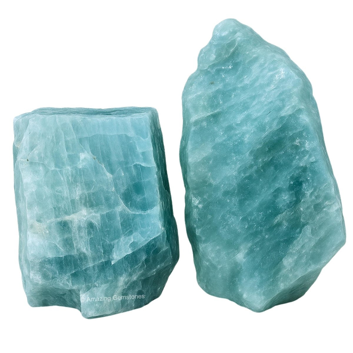 Amazing Gemstone Aquamarin Rohkristalle und Heilsteine, Natursteine zum Tumbling und DIY Rohsteine und Kristalle (1 Stück)