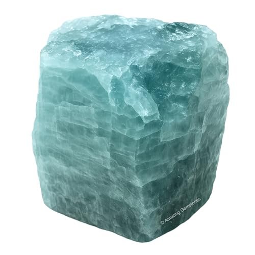 Amazing Gemstone Aquamarin Rohkristalle und Heilsteine, Natursteine zum Tumbling und DIY Rohsteine und Kristalle (1 Stück)