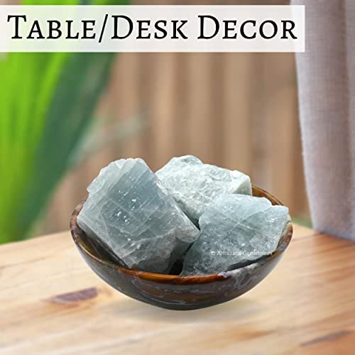 Amazing Gemstone Aquamarin Rohkristalle und Heilsteine, Natursteine zum Tumbling und DIY Rohsteine und Kristalle (1 Stück)