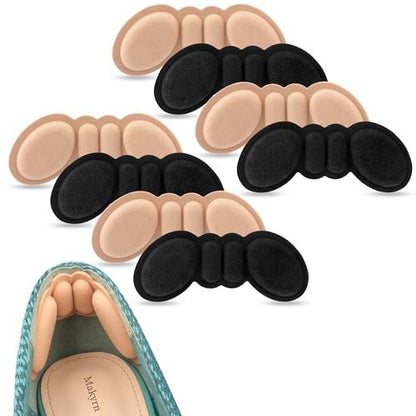 Makryn Premium Schaumstoff-Fersenpolster für zu große Schuhe – Einlagen, Griffe, Fersenkissen, Schutzpolster, Fersenschlupf-Pads, Blasen, Füller für lockere Schuhpassform (Mehrfarbig)