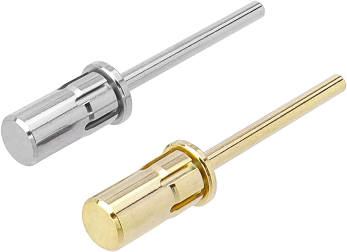 Bestgle 2 Stück Nagel-Maniküre Easy-Off Mandrel Bit 3/32 Zoll Schäfte, Schnelles Entfernen von Acryl oder Hard Gel für Maniküre-Werkzeugzubehör Schleifband-Dorn für elektrische Nagelfeile