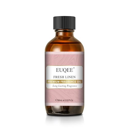 EUQEE Fresh Linen Duftöl 60 ml – Premium Duftöl für Aromatherapie, Diffuser, DIY Badebomben und Kerzenherstellung (2,02 Fl Oz)