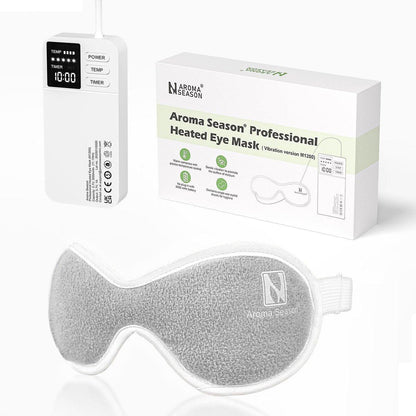 Aroma Season Vibrations-Heiz-Augenmaske für trockene Augen, 3000 mAh kabellose warme Kompresse gegen Gerstenkorn, Blepharitis, wiederaufladbares elektrisches Heizkissen für MGD, inklusive hygienischer Augenlidpads