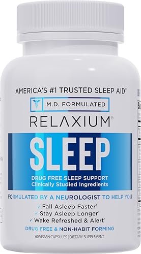 Relaxium Schlafhilfe für Erwachsene – Professionelle Stärke | 5 mg Melatonin, Magnesiumglycinat, Valerest & Ashwagandha | Nicht gewohnheitsbildende Schlafunterstützung | 30-Tage-Vorrat