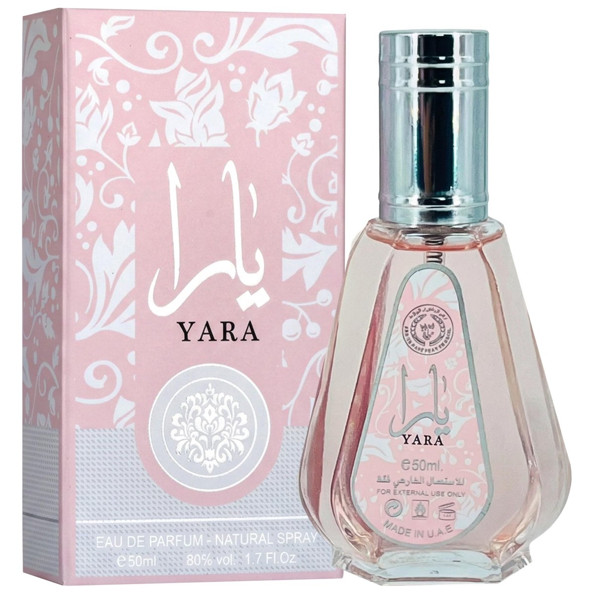Ard al Zaafaran Yara – Florales, fruchtiges, gourmandiges, süßes, moschusartiges Eau de Parfum Spray für Frauen, langanhaltend, 1,7 Unzen / 50 ml
