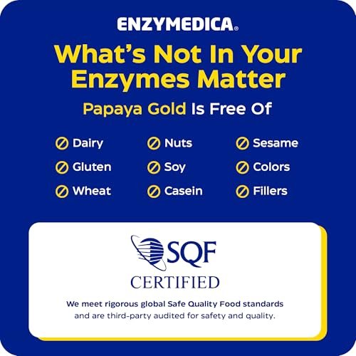 Enzymedica Papaya Gold Verdauungsenzyme, 60 Kautabletten