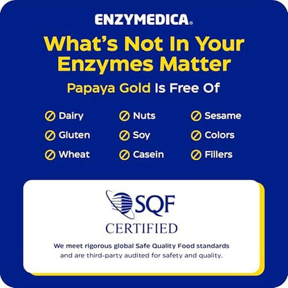 Enzymedica Papaya Gold Verdauungsenzyme, 60 Kautabletten