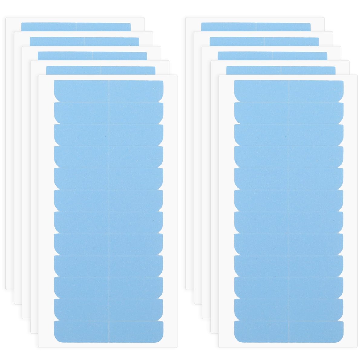 Mabor 120 Stücke Klebeband für Haarverlängerungen, 1,58 x 0,32 Zoll doppelseitiges blaues Klebeband für Ersatz, Perücken-Werkzeuge