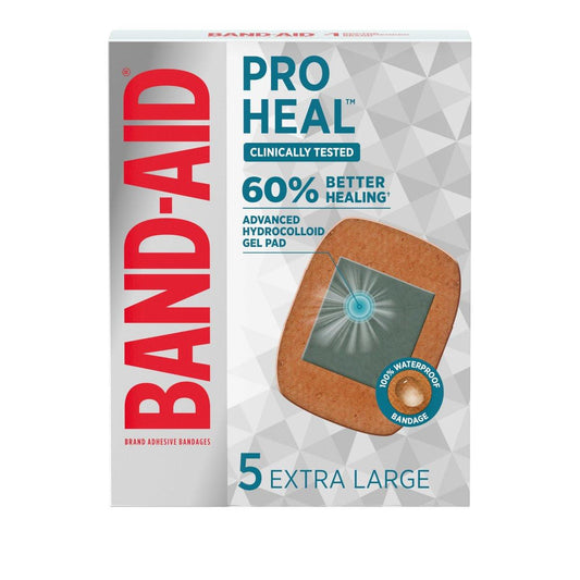BAND-AID Pro Heal Hydrokolloid-Pflaster, wasserdicht, extra groß, 5 Stück