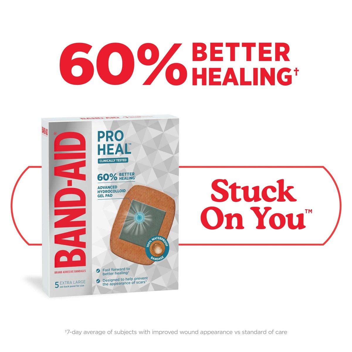 BAND-AID Pro Heal Hydrokolloid-Pflaster, wasserdicht, extra groß, 5 Stück