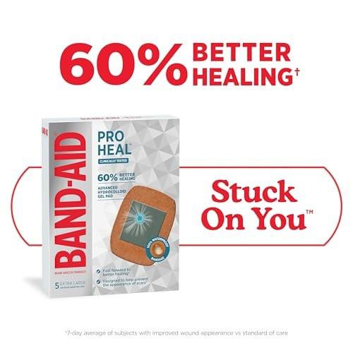 BAND-AID Pro Heal Hydrokolloid-Pflaster, wasserdicht, extra groß, 5 Stück