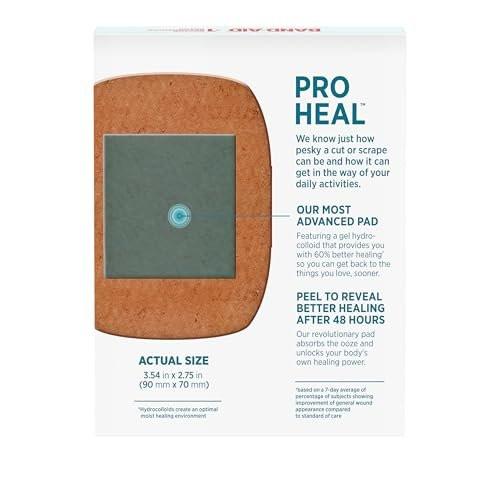 BAND-AID Pro Heal Hydrokolloid-Pflaster, wasserdicht, extra groß, 5 Stück