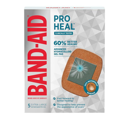 BAND-AID Pro Heal Hydrokolloid-Pflaster, wasserdicht, extra groß, 5 Stück