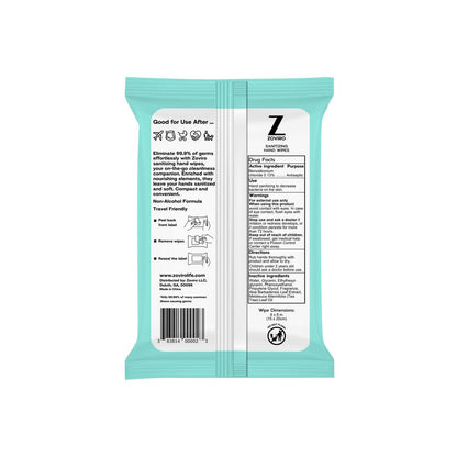 Zoviro Handdesinfektionstücher, feuchtigkeitsspendend mit Teebaumöl, ultraweiche 100% Viskose, Reisegröße, Teebaumduft, 20 Stück (10er-Pack)