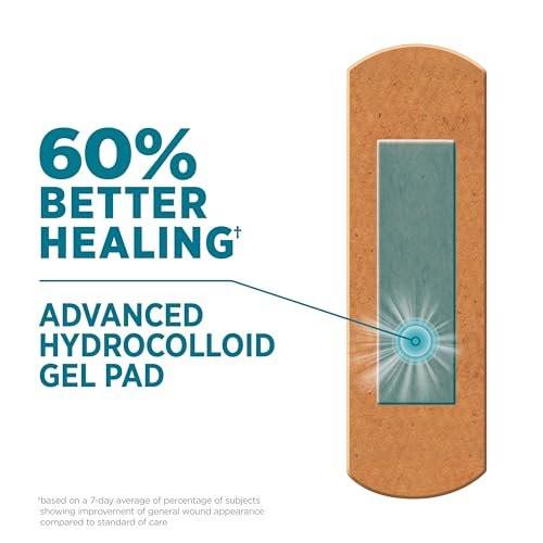 BAND-AID Brand Pro Heal Hydrokolloid-Pflaster, wasserdicht, zur ersten Hilfe bei Blasen und kleinen Wunden, klinisch getestet für bessere Heilung, Einheitsgröße, 10 Stück