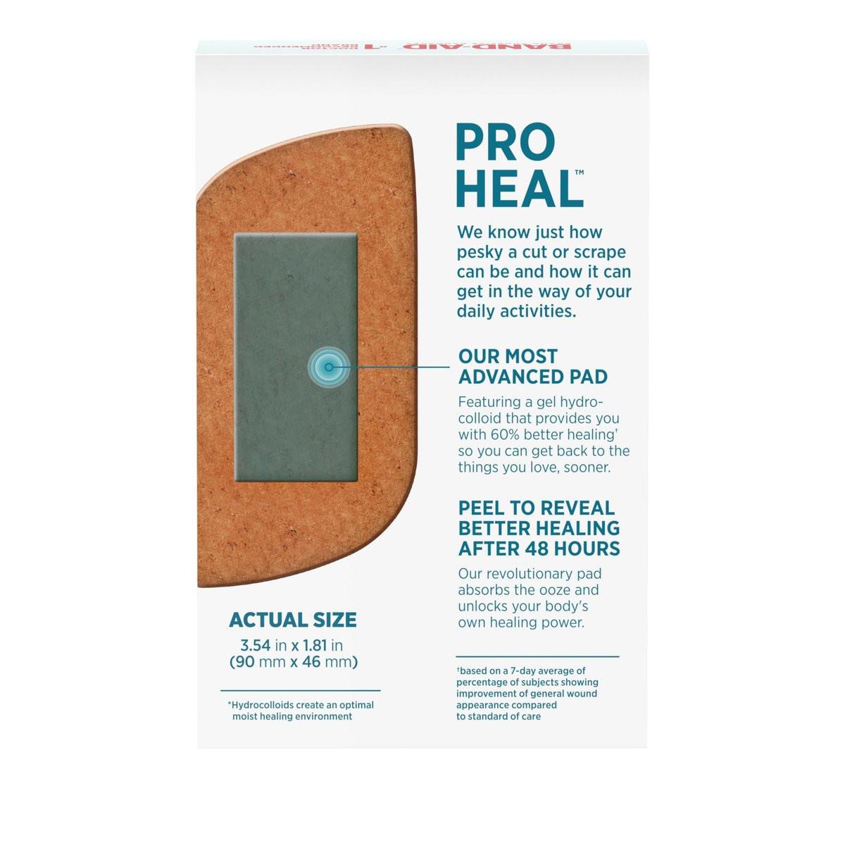 BAND-AID Pro Heal Hydrokolloid-Pflaster, Große wasserdichte Wundpflaster für bessere Heilung kleiner Wunden, 5 Stück