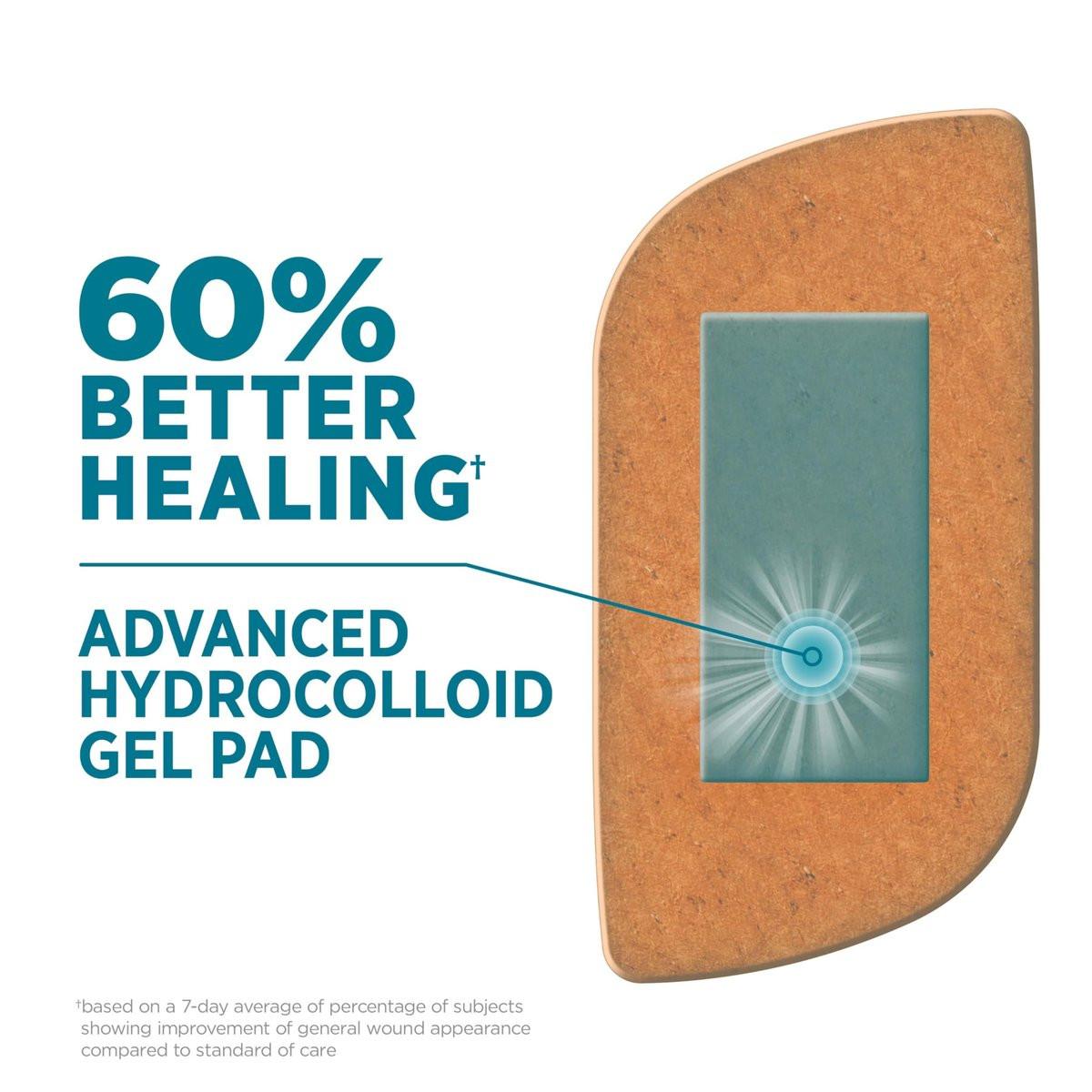 BAND-AID Pro Heal Hydrokolloid-Pflaster, Große wasserdichte Wundpflaster für bessere Heilung kleiner Wunden, 5 Stück