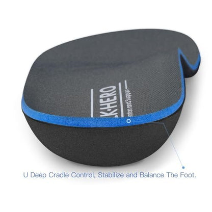 WALK·HERO COMFORT AND SUPPORT Plantarfasziitis-Einlegesohlen, Fußgewölbestützen für flache Füße und hohes Fußgewölbe (Herren 8-8,5 | Damen 10-10,5)