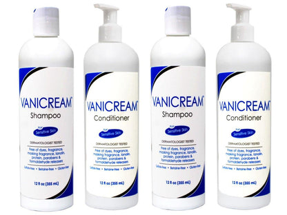 Vanicream Shampoo und Conditioner Set für empfindliche Haut - Dermatologisch getestet - 4er-Pack (2×Shampoo, 2×Conditioner) je 355 ml
