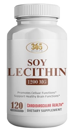 HEALTH LFE Lecithin 1200 mg – Hochdosiert, 120 Weichkapseln, natürliche Kombination essenzieller Fettsäuren zur Unterstützung der Gehirn- und Nervenfunktion, Nahrungsergänzungsmittel