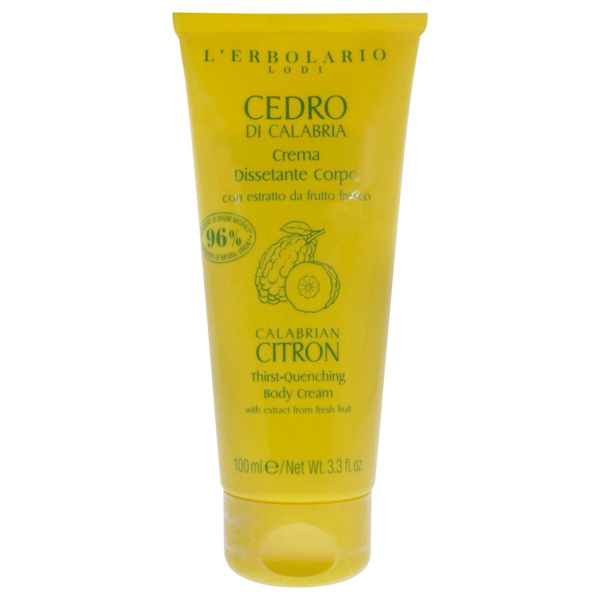 L'Erbolario Durstlöschende Körpercreme mit Kalabrischer Zitrone für Unisex – 100 ml