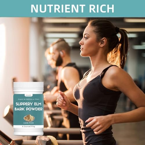 Hznxolrc Bio Ulmenrindenpulver 170 g – Organisch, 100% Rein & Natürlich, Lebensmittelqualität, Beruhigt Hals und Husten, Vegan, Haustierfreundlich