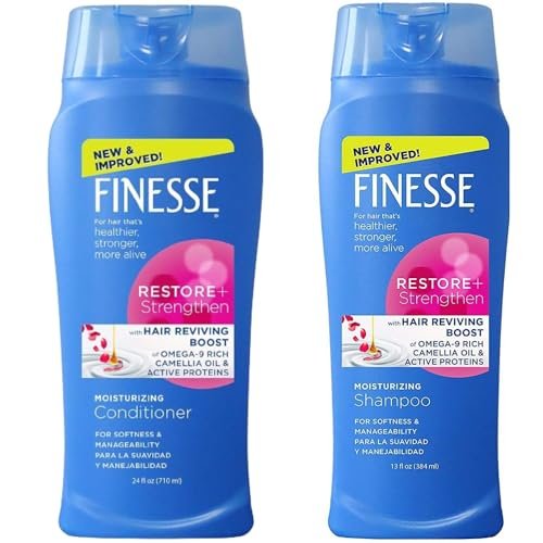 Variety Junction Finesse 13oz Feuchtigkeitsspendendes Shampoo und Conditioner Set zur Texturverbesserung, Stärkung und Reparatur