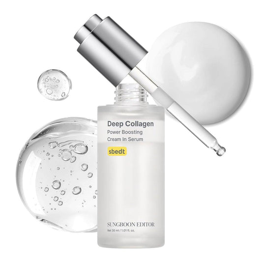 SUNGBOON EDITOR Deep Collagen Serum | 5% Volufiline + 58% Niedermolekulares Kollagen + 2% Niacinamid | Feuchtigkeitsspendendes & glättendes Gesichtsserum | Koreanische Hautpflege, 30 ml