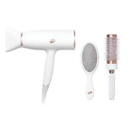 T3 AireLuxe Professioneller Ionen-Haartrockner und Bürstenset – 5 Heiz- und 3 Geschwindigkeitsstufen, Ionengenerator, Cool Shot, inklusive Paddelbürste und 2,5"-Rundbürste