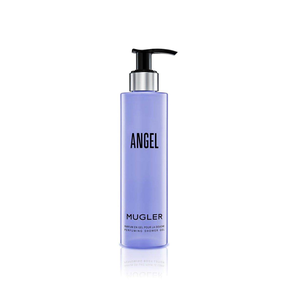 Mugler Angel Duschgel – Blumig-holziger Damenduft mit Pfingstrose, Praline und Holzakkord – 200 ml
