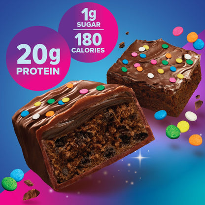 Pure Protein Galactic Brownie Proteinriegel – 20g Protein, 3g Zucker, 190 Kalorien (12er Pack) Zuckerarm* High Protein Snack - Glutenfrei - Perfekt für einen gesunden Snack