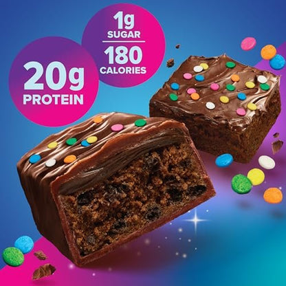 Pure Protein Galactic Brownie Proteinriegel – 20g Protein, 3g Zucker, 190 Kalorien (12er Pack) Zuckerarm* High Protein Snack - Glutenfrei - Perfekt für einen gesunden Snack