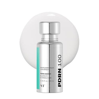 VT COSMETICS PDRN 100 Essence – Intensives Glow Serum mit 100.000 ppm veganem PDRN, Hautregeneration & Polsterung, Feuchtigkeitsspendend & Pflegend, Straffend, feine Linien, koreanische Hautpflege, 30 ml