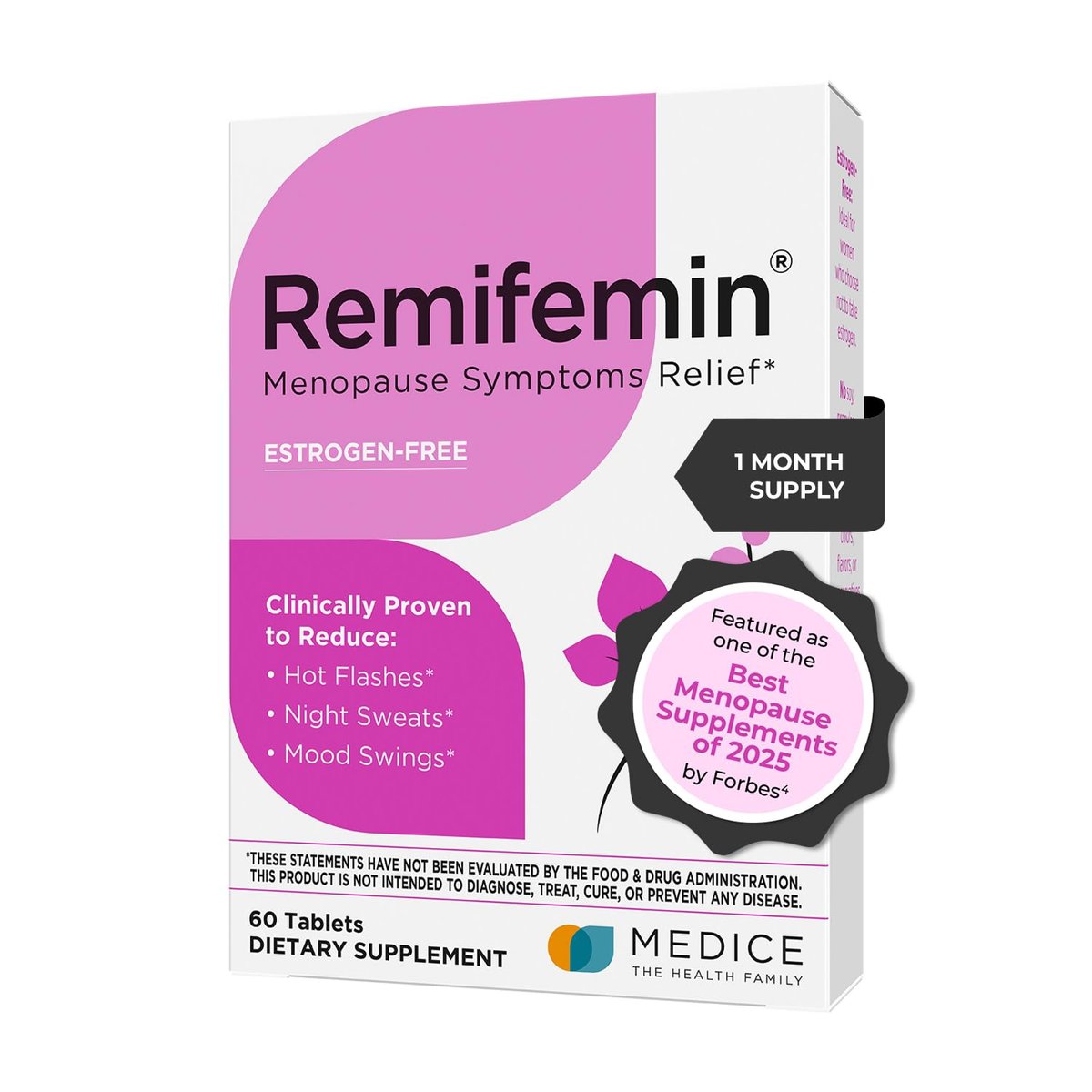 Remifemin Wechseljahre Symptome Linderung - Klinisch geprüfte Inhaltsstoffe - Wechseljahre Nahrungsergänzungsmittel - Traubensilberkerze - Östrogenfrei - Hergestellt in Deutschland - 60 Tabletten