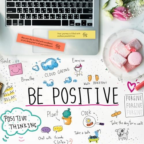 HIONXMGA Positive Messages in a Bottle – 60+ Affirmationen für tägliche Positivität, Achtsamkeit & Entspannung – Selbstfürsorge Geschenk für Frauen & Männer
