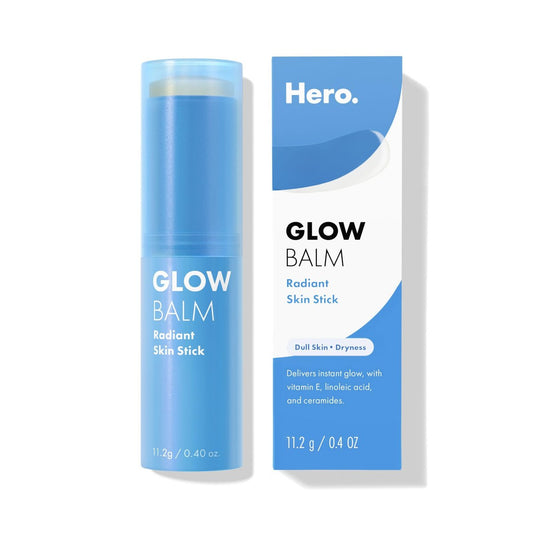 Hero Cosmetics Glow Balm Strahlender Hautstick – Verleiht der Haut sofort einen glowy Finish für einen strahlenden und feuchten Look – Geeignet für zu Akne neigende Haut – Verstopft die Poren nicht (11,3 g)