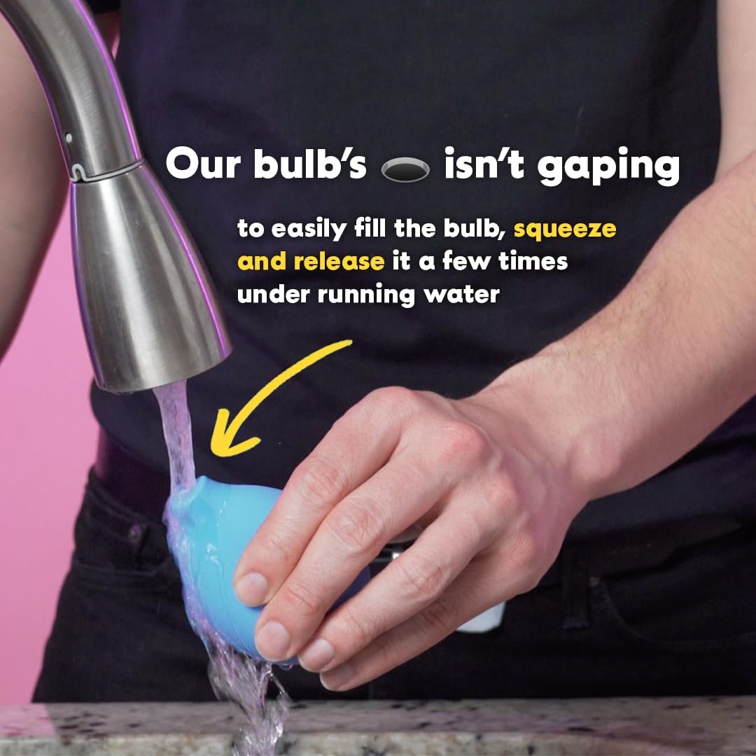 Bottom’s Digest Anal-Dusche Einlaufbirne | 3,0 oz Einlaufbirne mit leicht zu reinigender 6 cm weißer Spitze für Männer & Frauen