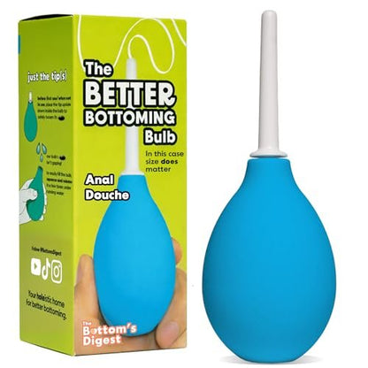 Bottom’s Digest Anal-Dusche Einlaufbirne | 3,0 oz Einlaufbirne mit leicht zu reinigender 6 cm weißer Spitze für Männer & Frauen
