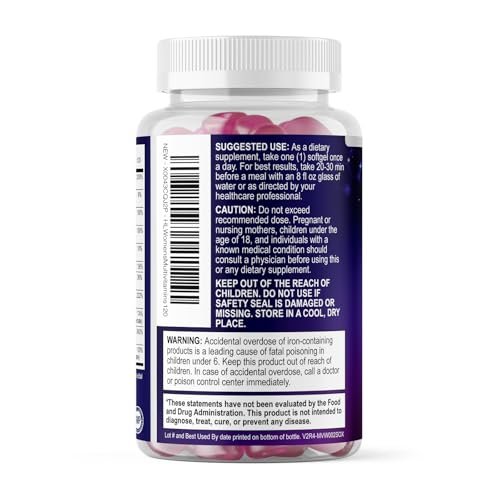 Multivitamin für Frauen - Tägliche Frauen-Multivitamine mit Biotin, Calcium, Folsäure, Eisen, Zink, Vitamin A, C, D, E & B-Vitamine - Nahrungsergänzungsmittel für Haare, Haut und Nägel - 120 Softgels