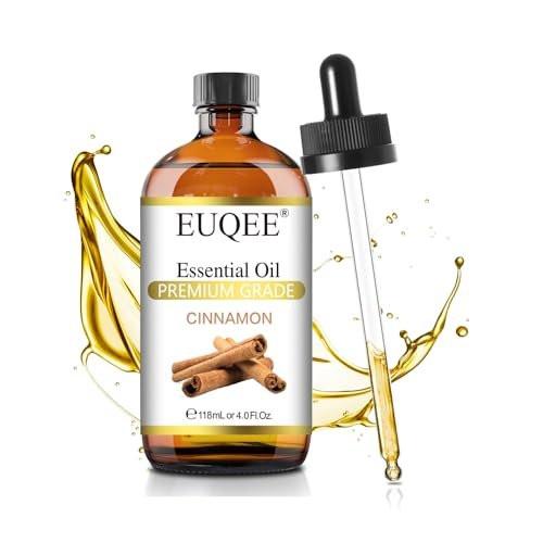 EUQEE Zimtöl 118ml – Reines ätherisches Öl für Diffuser, Aromatherapie, DIY Seifen- und Kerzenherstellung (4 Fl Oz, 1er-Pack)