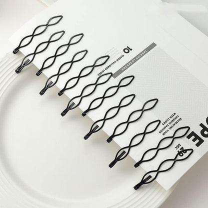 Galepromot 12 Stück Mini Bobby Pins, Vintage Haarnadeln in Schwarz, Unsichtbare Pony-Clips für Frauen und Mädchen, dekorative Hochzeitsaccessoires