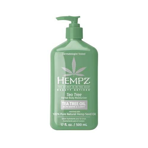 Hempz Teebaum-Kräuter-Körpermilch 17 oz – Feuchtigkeitsspendende Pflege mit Teebaumöl & Hanfsamenöl