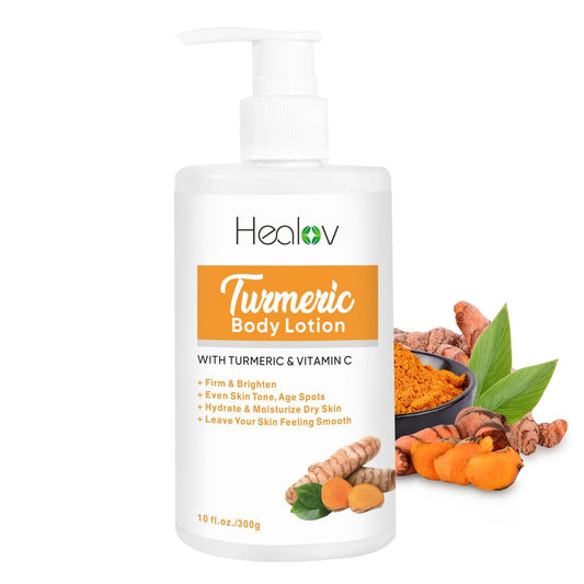 Herblov Kurkuma Lotion gegen dunkle Flecken – Natürliche Hautaufhellungscreme für Gesicht & Körper – Kurkuma Gesichtscreme zur Reinigung der Haut, Bekämpfung von Akne, gleichmäßigem Hautton, Narben, Sonnenschäden und Hyperpigmentierung