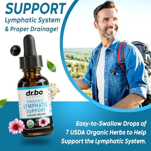 Lymphatische Drainage Tropfen – Organische Lymphunterstützung mit Echinacea, 30 ml, Vegan, Nicht-GVO