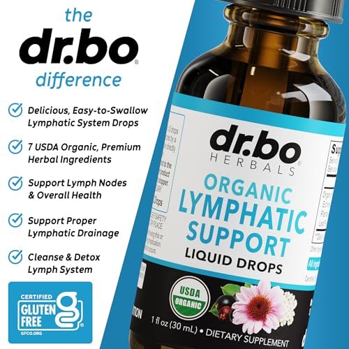 Lymphatische Drainage Tropfen – Organische Lymphunterstützung mit Echinacea, 30 ml, Vegan, Nicht-GVO