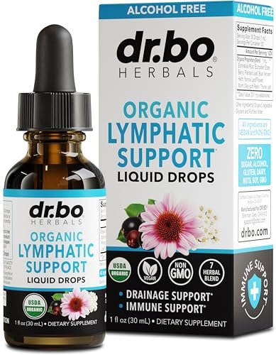 Lymphatische Drainage Tropfen – Organische Lymphunterstützung mit Echinacea, 30 ml, Vegan, Nicht-GVO