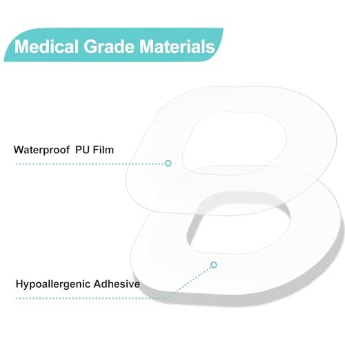funpatch Omnipod 5 Klebepflaster 60 Stück wasserdicht vorgeschnitten transparent für Omnipod 5 Dash Pods – Latexfrei & hypoallergen – Hält bis zu 7 Tage