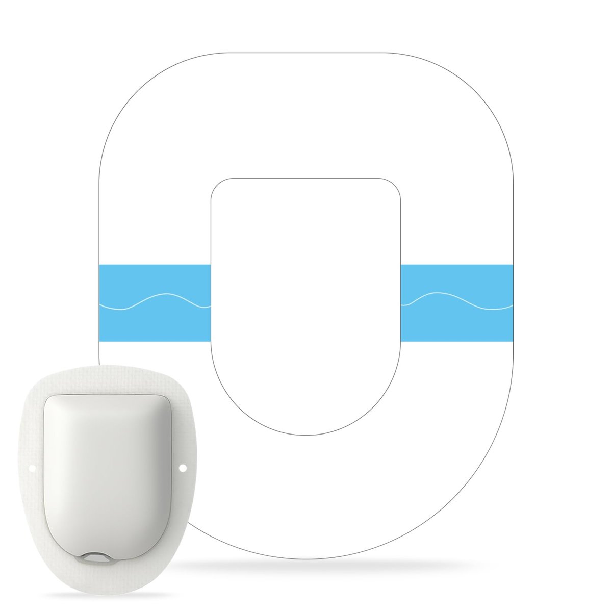 funpatch Omnipod 5 Klebepflaster 60 Stück wasserdicht vorgeschnitten transparent für Omnipod 5 Dash Pods – Latexfrei & hypoallergen – Hält bis zu 7 Tage