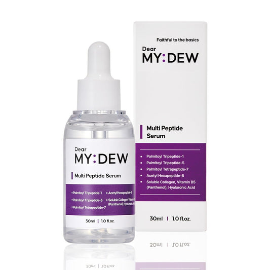 DearMYDEW Multi Peptide Complex Serum – Matrixyl 3000, Argireline, Vegan Kollagen, Niacinamid, Hyaluronsäure – Anti-Aging, Anti-Falten, Kollagen-Boost für Elastizität – Koreanische Hautpflege, 30 ml