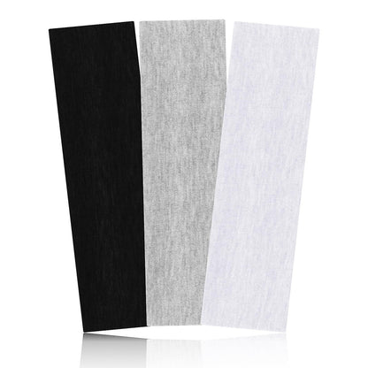 Mabor 3er-Pack Rutschfeste Stirnbänder – Weiche Elastische Haarbänder für Frauen & Mädchen – Stretch-Schweißband für Yoga, Workout & Sport – Trendige Haar-Accessoires in Weiß, Schwarz & Grau